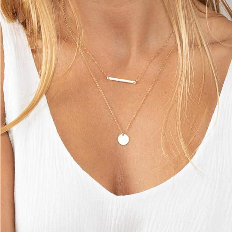 14K Gold Layered Choker Necklace - Image 3