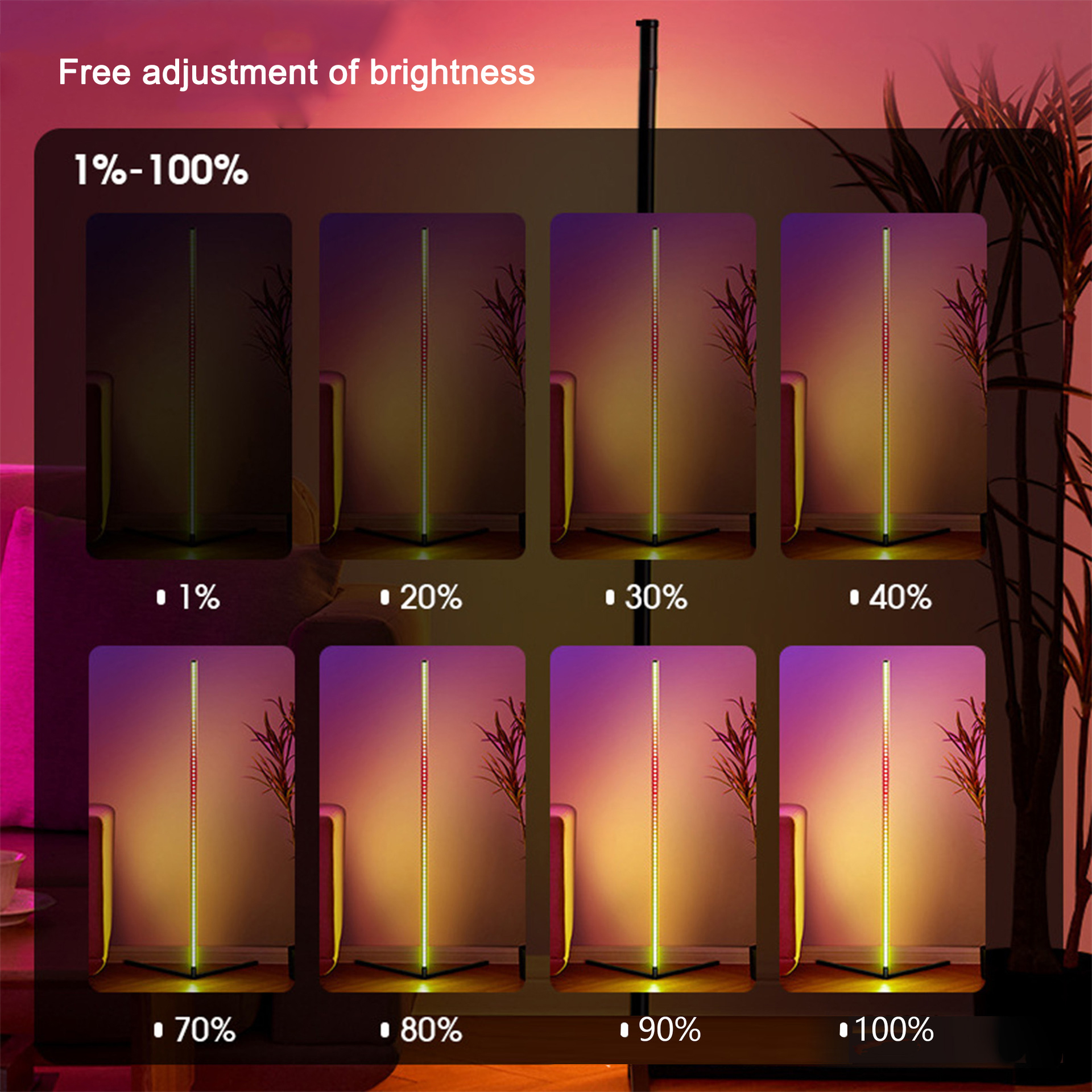 RGB floor mounted lamp post remote control APP control - Image 4