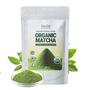 Matcha–Emerail Premium Culinary Grade Organic Matcha Green Tea Powder,Premium Unsweetened,100 Pure Matcha Powder,Smoothies,and Baking 200g 7oz–Shipped From US–Tea–Coffee Mate
