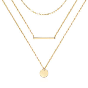 14K Gold Layered Choker Necklace