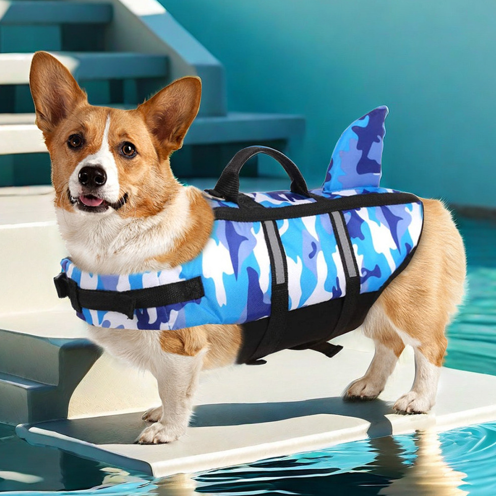Dog Life Jacket Lightweight Adjustable Velcro Medium to Large Dog Swimwear - Image 3