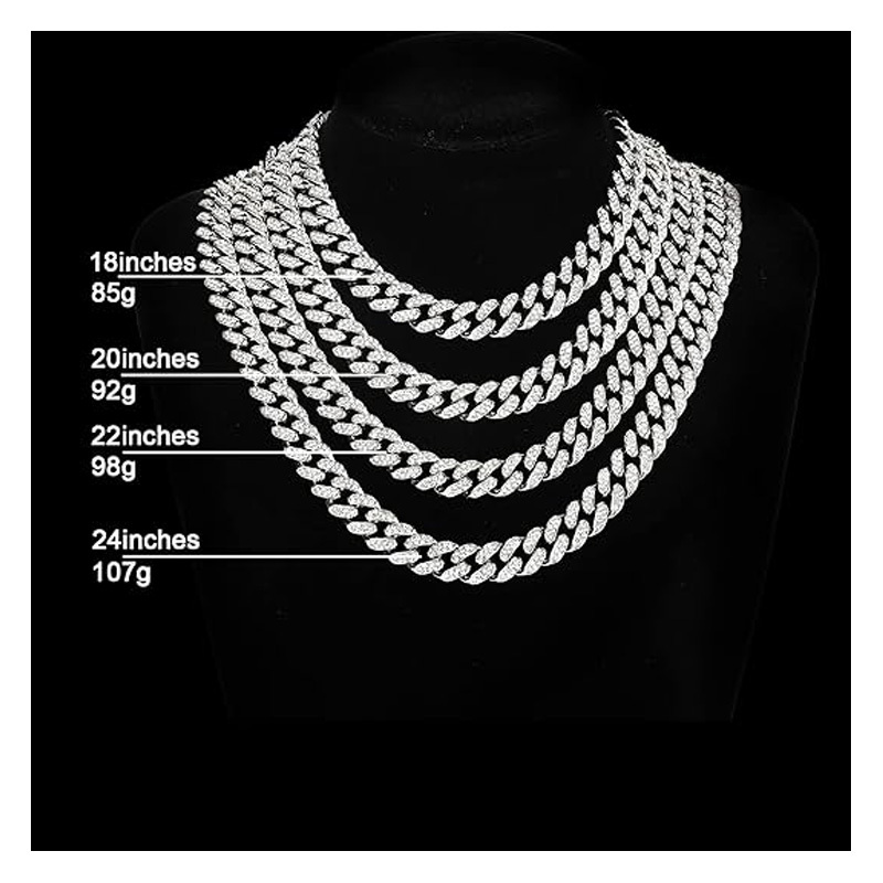 13mm Width Football Pendant Necklace,Cuban Link Chain With Bling Football Charm, Hip Hop Jewelry For Men & Women, Perfect For Sports Fans & Rapper Style - Image 6