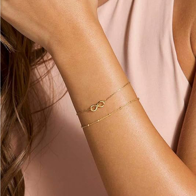 14K Gold Dainty Gold Bracelets - Image 4