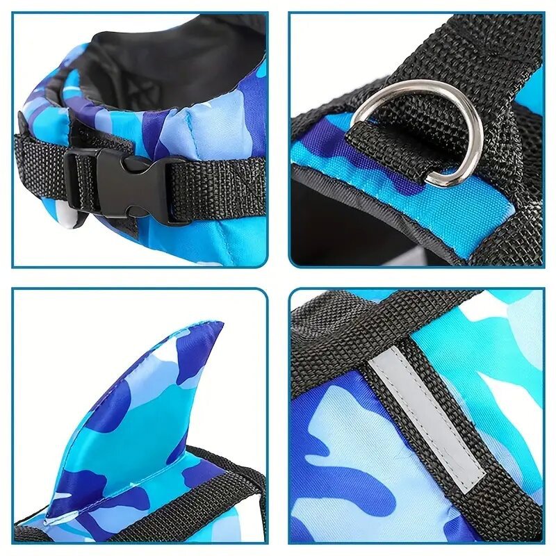 Dog Life Jacket Lightweight Adjustable Velcro Medium to Large Dog Swimwear - Image 2