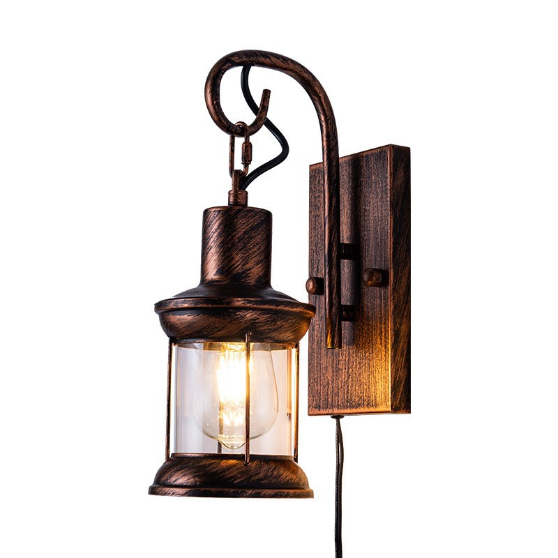 Wall Lamp Bedside Modern Indoor Wall Light with Switch American Vintage Style for Restaurant, Bedroom, Staircase, Villa Lighting - Image 6