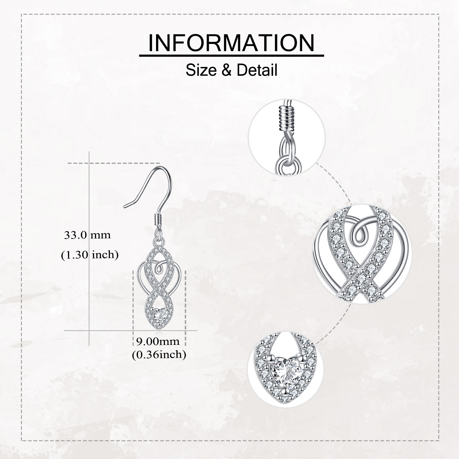 Celtic Knot Earrings 925 Sterling Silver Infinity Dangle Drop Earrings Irish Celtic Jewelry Gifts for Women - Image 2