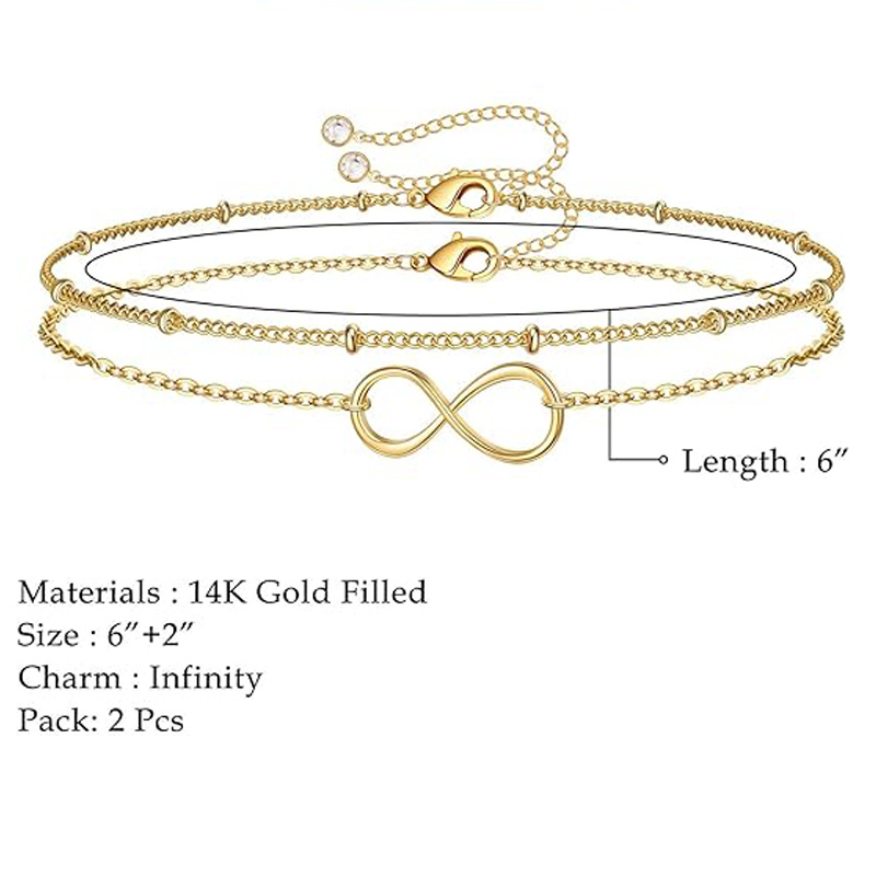 14K Gold Dainty Gold Bracelets - Image 5