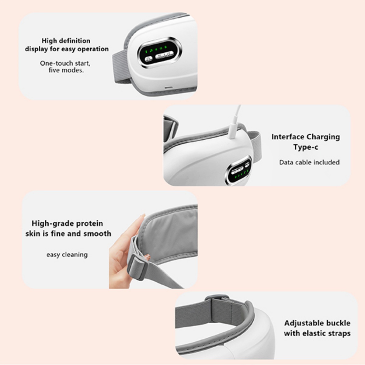 Steam Therapy Mask Smart Hot Steam Eye Mask For Dark Circles Puffiness Dry Eyes - Image 3
