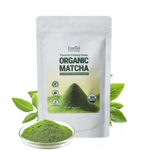 Matcha–Emerail Premium Culinary Grade Organic Matcha Green Tea Powder,Premium Unsweetened,100 Pure Matcha Powder,Smoothies,and Baking 70g 2.5oz-Ships From US-Tea-Coffee Mate