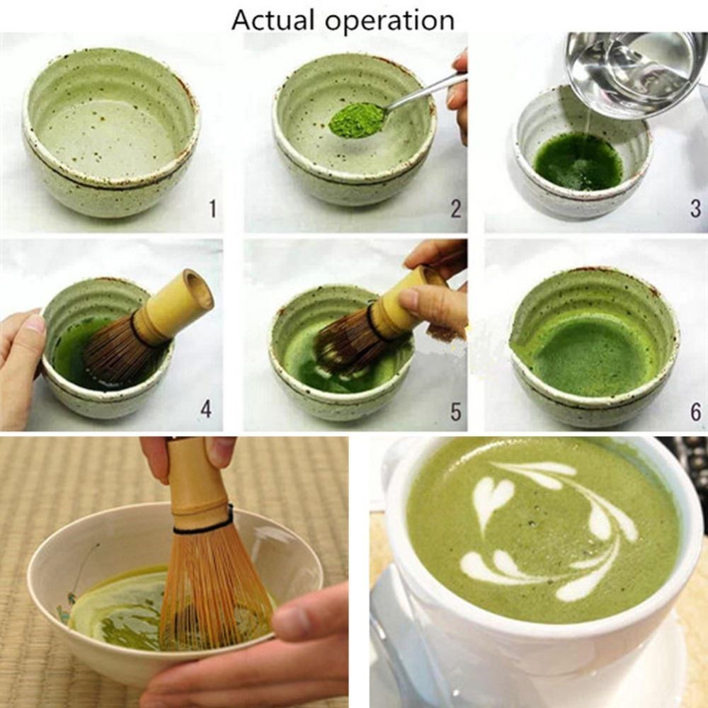 Japanese Ceremony Bamboo 64 Matcha Powder Whisk Green Tea - Image 6