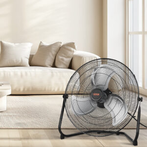 2 PCS 20 In Floor Fan 3 Speeds 360 Adjustable Tilt High-Velocity Industrial Fan