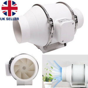 1o0mm 4Inch Diameter Inline Extractor Fan Bathroom Shower Ceiling Loft Mount. No Remote Control