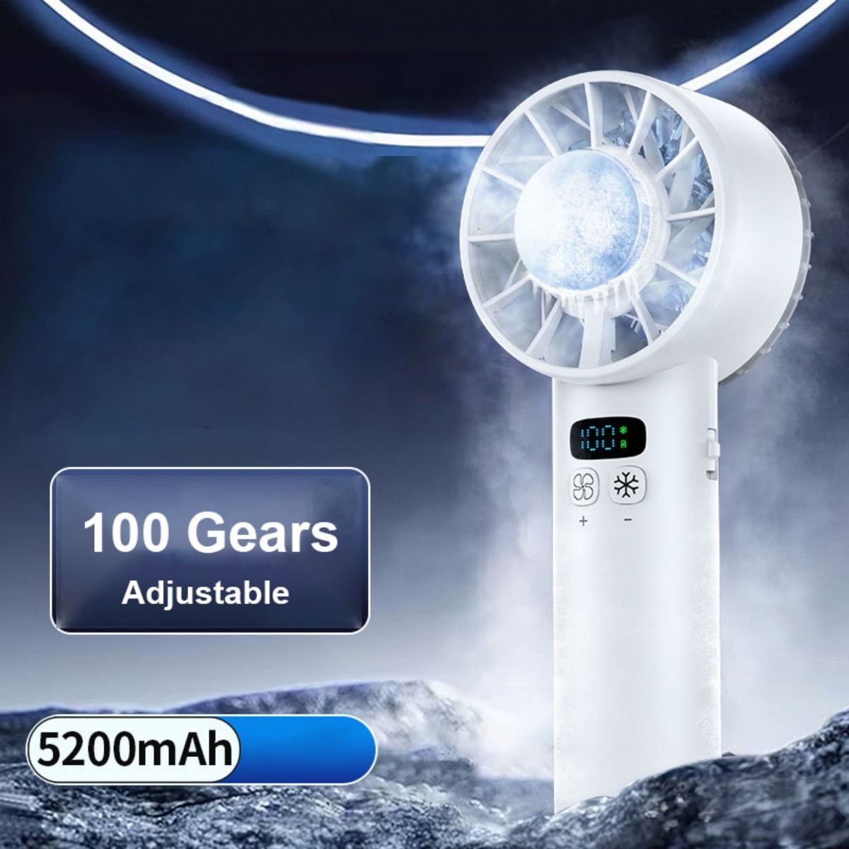 Handheld Portable Fan ,Speed Adjustable Turbo Mini Fans, 5000mAh Battery - Image 4