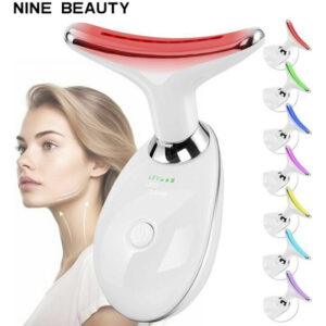 Neck Massager Beauty Device with 7-Color Light Therapy for Neck Wrinkle Care