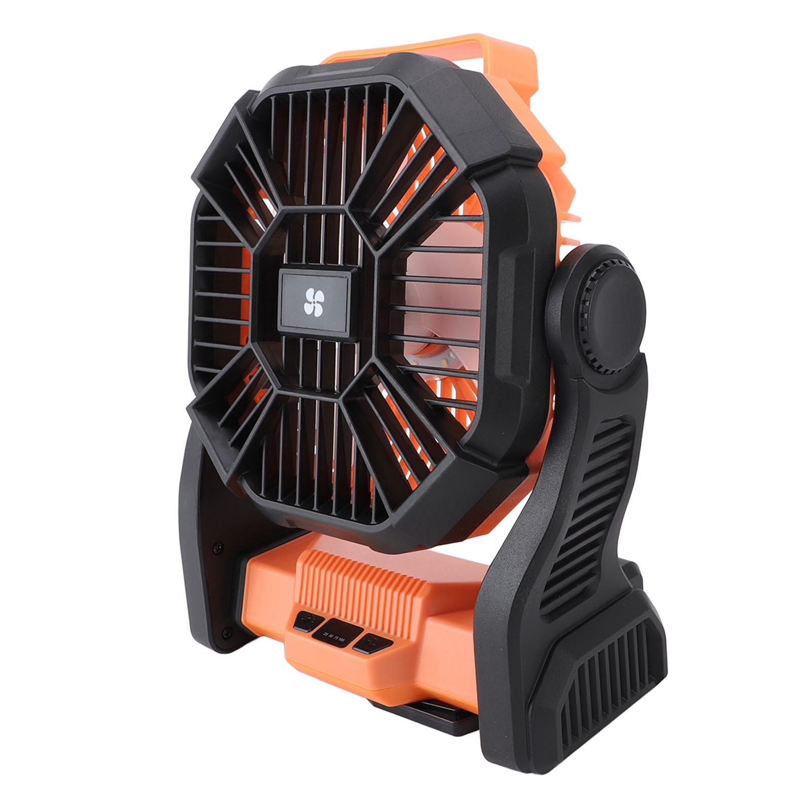 Outdoor Camping Fan Professional Efficient USB Rechargeable Tent Fan Camping Fan With LED Lantern For Camping Outdoor Orange - Image 5