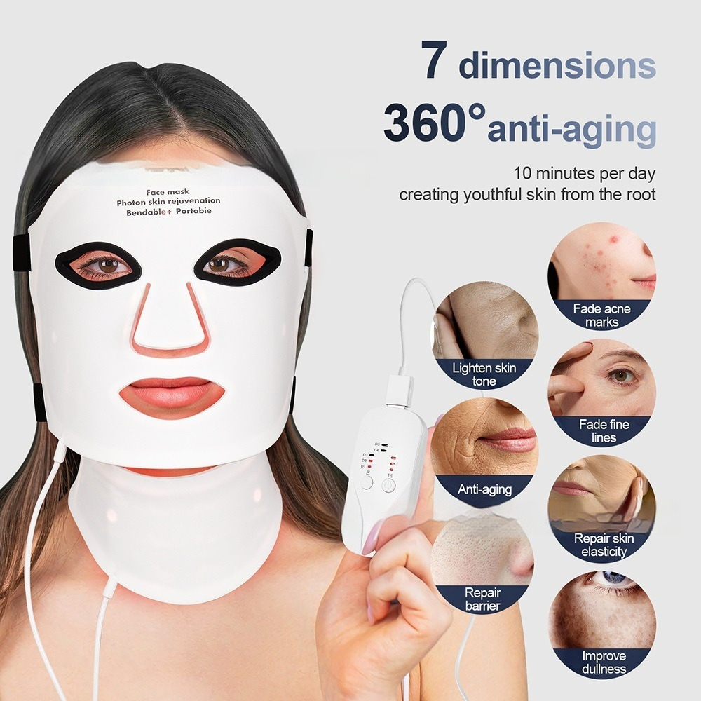 Silicone Facial Mask Rechargeable LED Photon Rejuvenation - Image 4