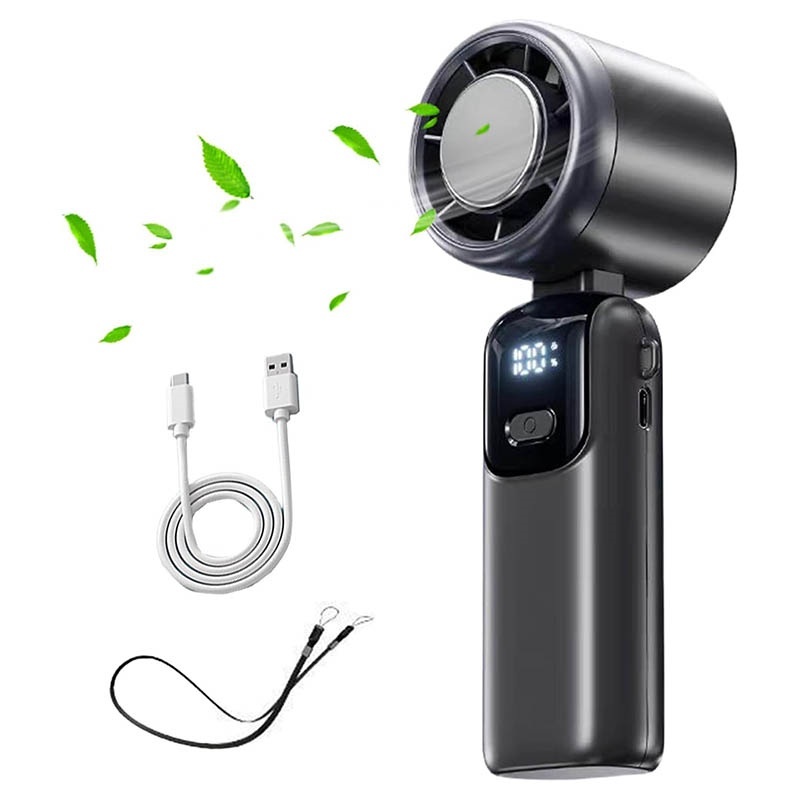 Portable Handheld Cooling Ice Fan Mini Turbo Fans Rechargeable Personal Fans - Image 10