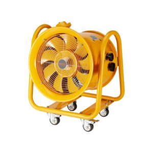 Portable Ventilator, 16″ Heavy Duty Cylinder Fan, 1100W Strong Shop Exhaust Fan 4240CFM, 16.4ft Power Cord (No Charging Head), Industrial Utility Blower For Sucking Dust, Smoke Home/Workplace