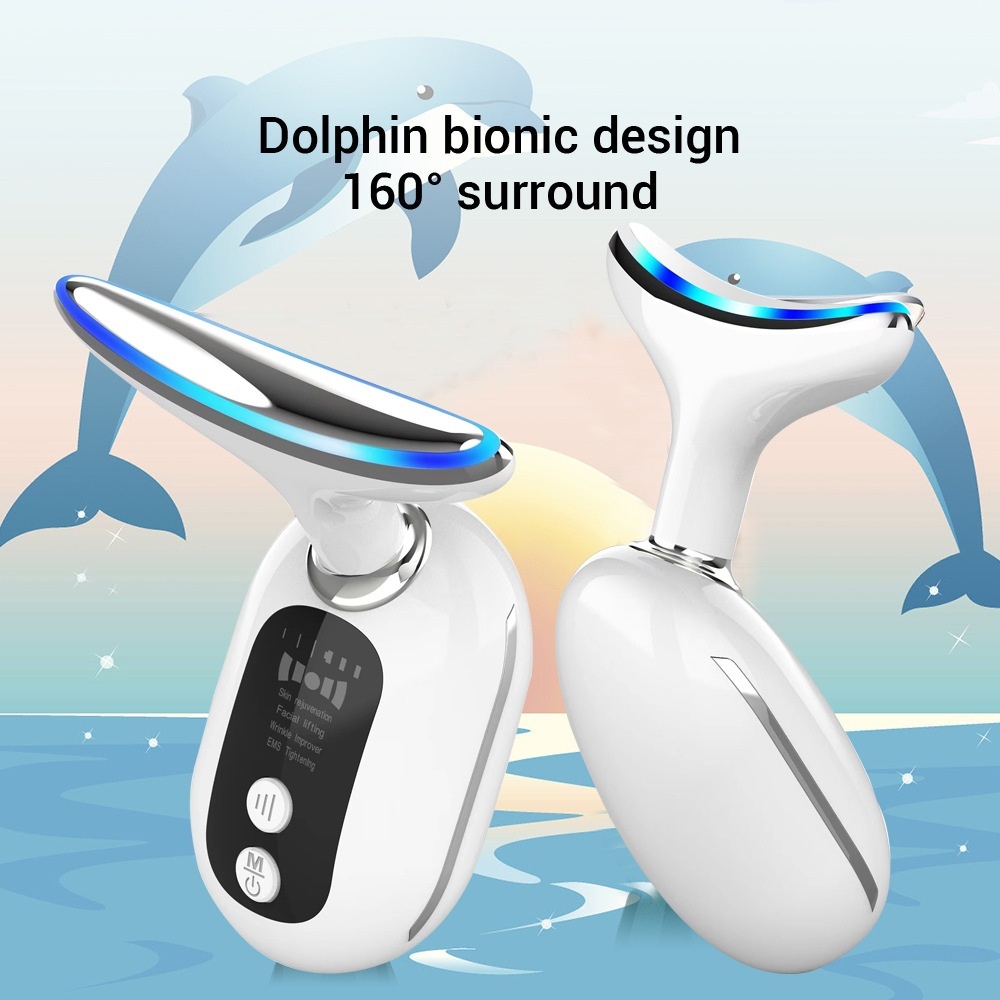Neck Beauty Instrument Household Face Inductive Therapeutical Instrument Lifting Light Lines Neck Skin Rejuvenation Color Light Micro Current - Image 2