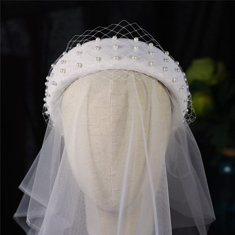 Bride Elegant Thick Flannel Style Hair Band Net Yarn - Image 4