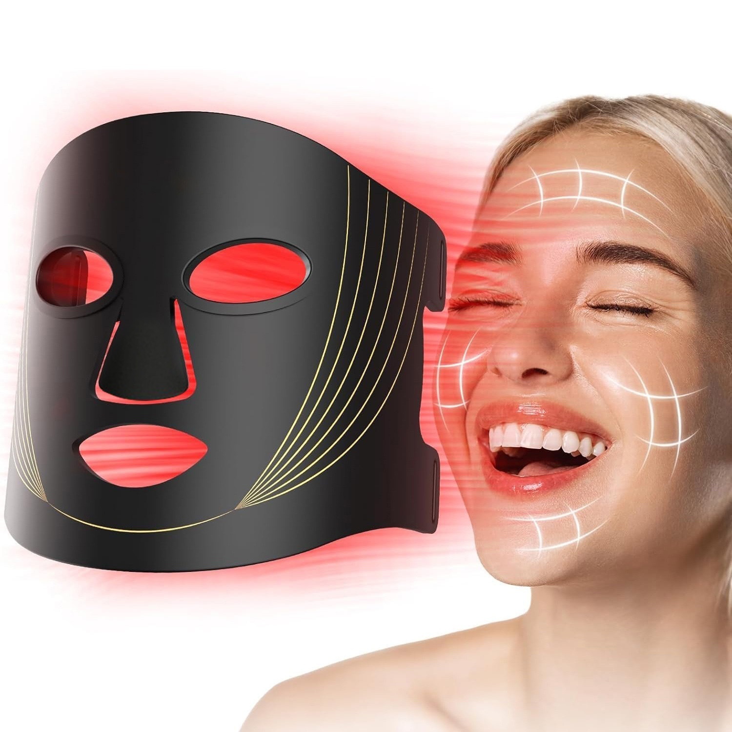 Household Silicone Red-light LED Photon Facial Beauty Mask For The Face - Image 2