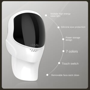 Photon Skin Rejuvenation Device with Color Light, Neck & Face Mask, LED Beauty Device, Facial Mask, Skin Renewal, Portable Beauty Device
