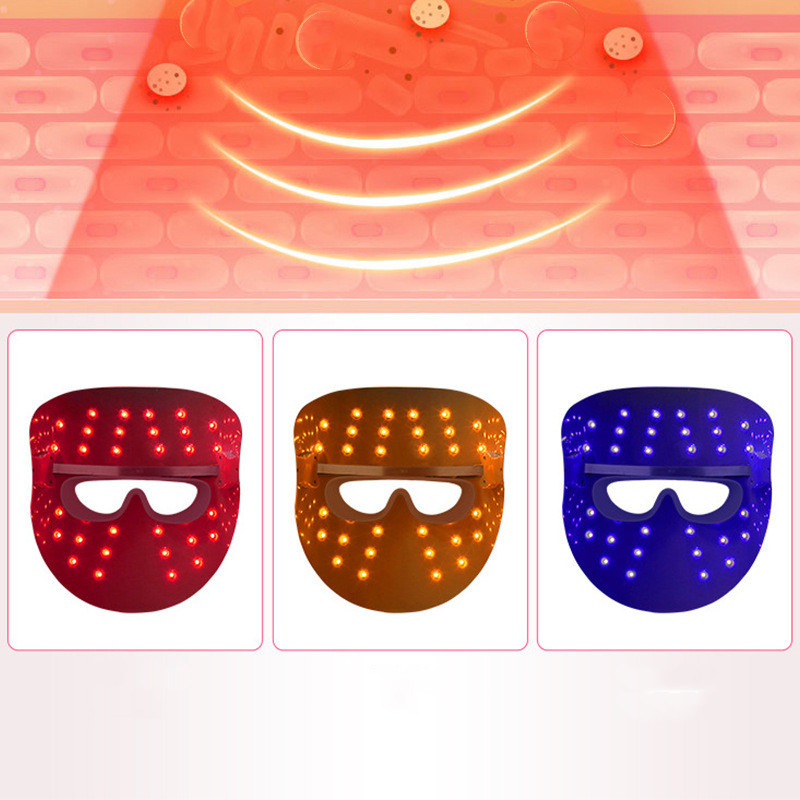 LED Beauty Mask Three Color Photon Rejuvenation Device Rechargeable - Image 5