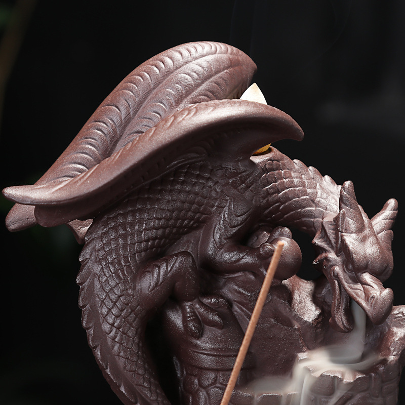 Zisha Ceramic Incense Burner Flying Dragon Ornaments Incense Mountain Flowing Water Incense Burner - Image 4