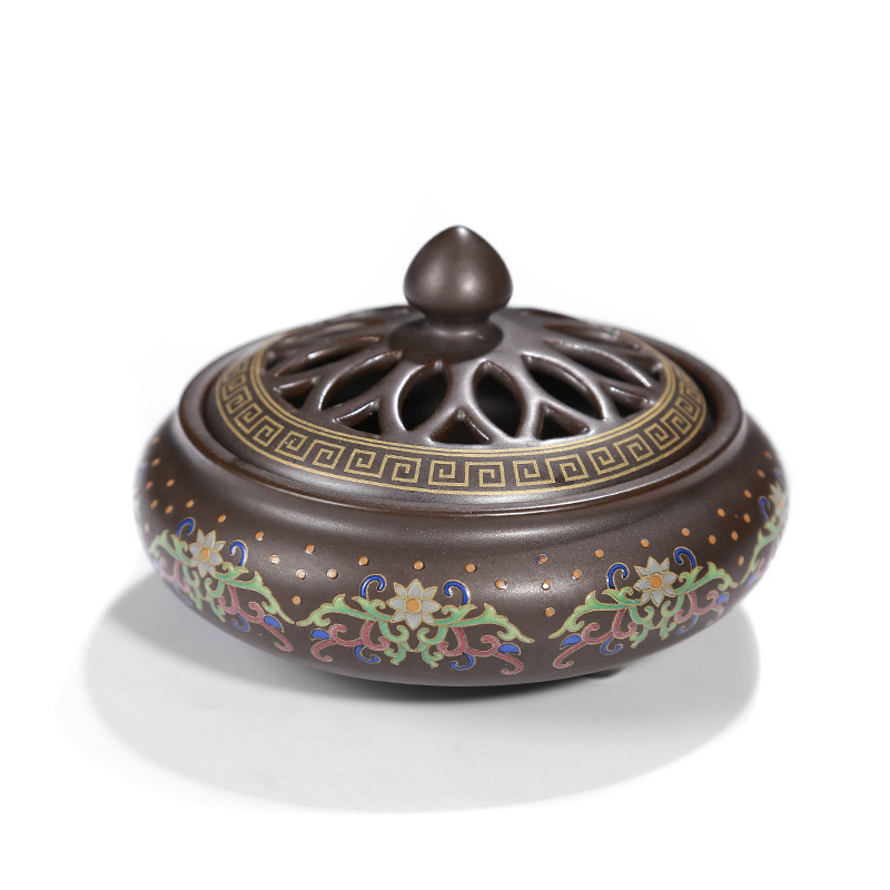 Ceramic Cloisonne Incense Burner, Backward Incense Burner, Incense Channel Enamel - Image 4