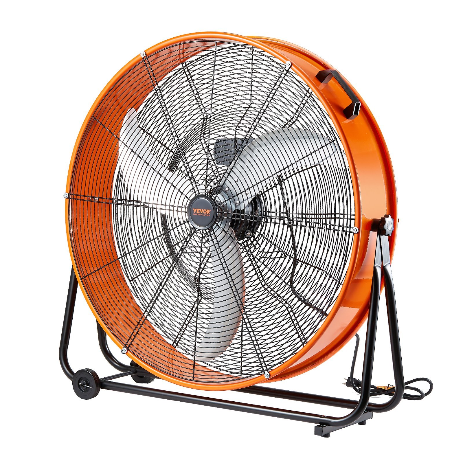 Drum Fan, 30 Inch High Velocity Industrial Shop Fan, Heavy Duty Commercial Use 3-Speed 13000CFM, 360°Adjustable Tilting Industrial Floor Fan For Warehouse,Workshop,Factory, Basement
