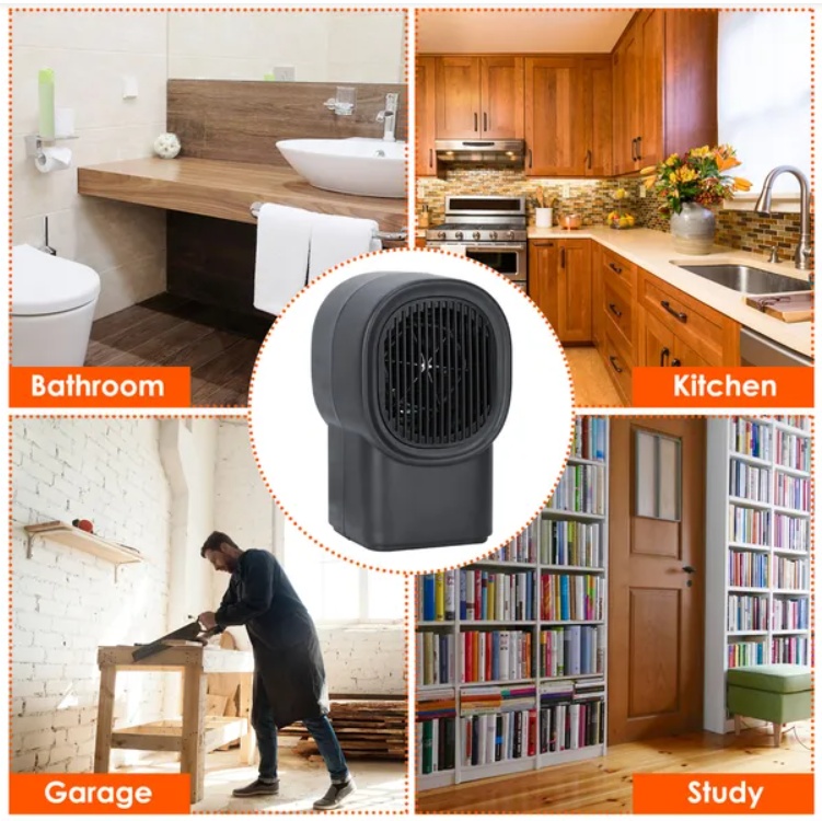 500W Portable Electric Space Heater Mini Desktop Fan Heater Personal Small Space Heater For Home Office - Image 10