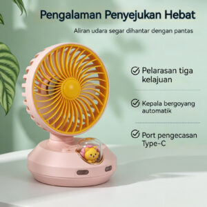 Shaking Head Fan P Ink Li-On Rechargeable