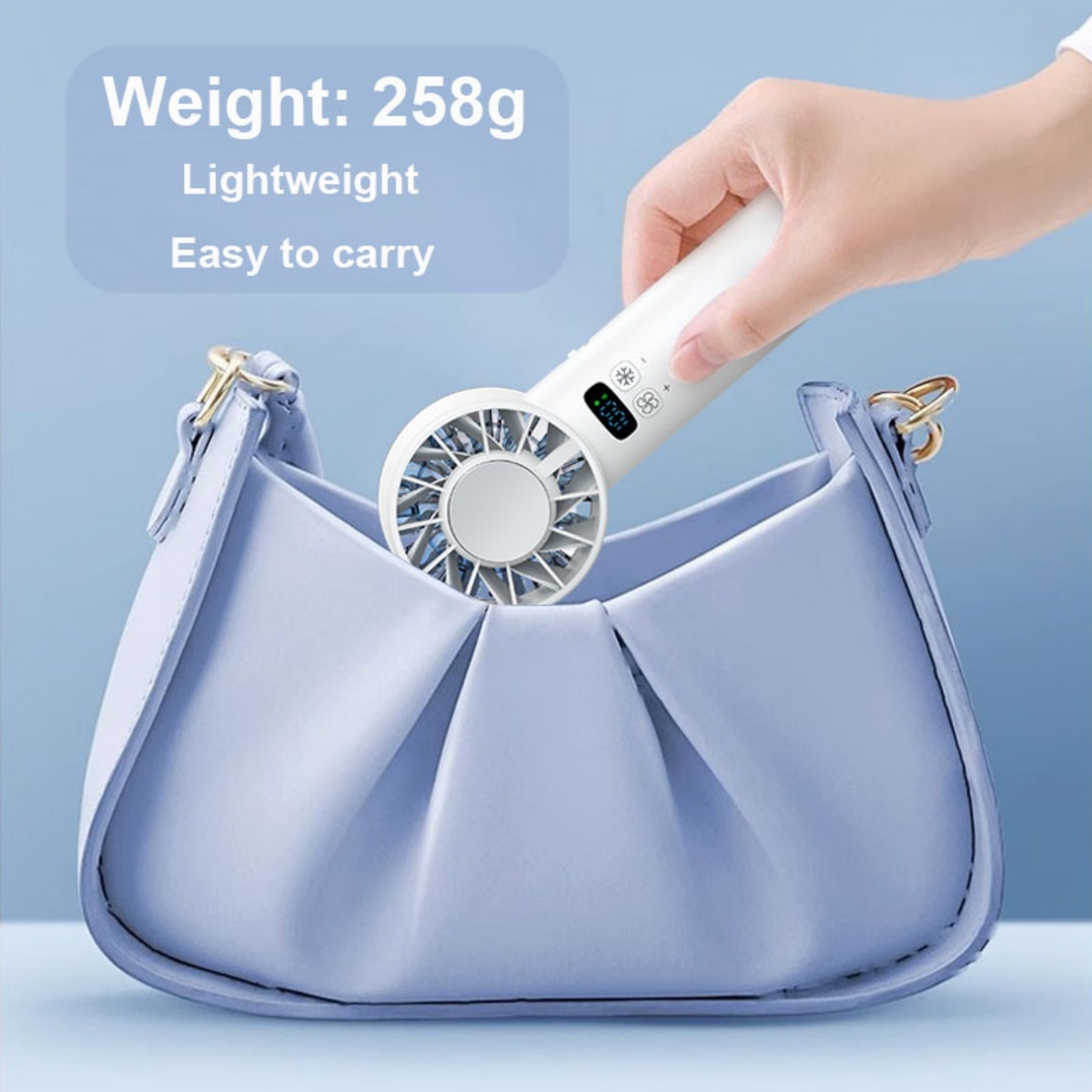 Handheld Portable Fan ,Speed Adjustable Turbo Mini Fans, 5000mAh Battery - Image 3