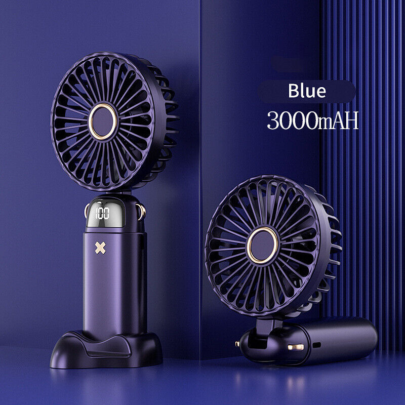 Portable Hand-held Fan Mini Folding Desk Fan Cooler Cooling USB Rechargeable - Image 3