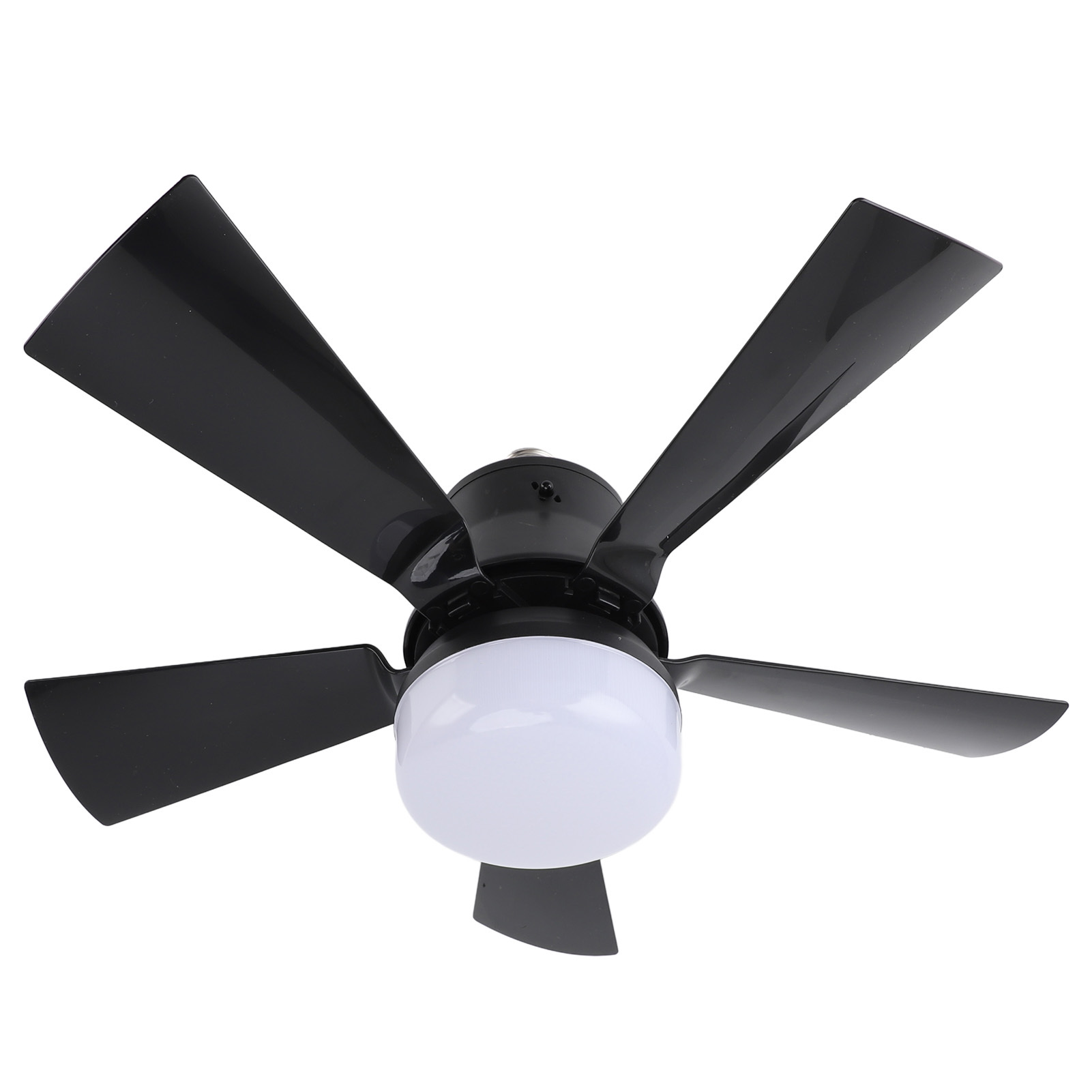 Ceiling Fan Light Dimmable 3 Color Temp 3 Wind Speed 1H 2H 4H Timer E26 Small Fan Lamp With Remote For Bedroom Kitchen 85‑265V Black