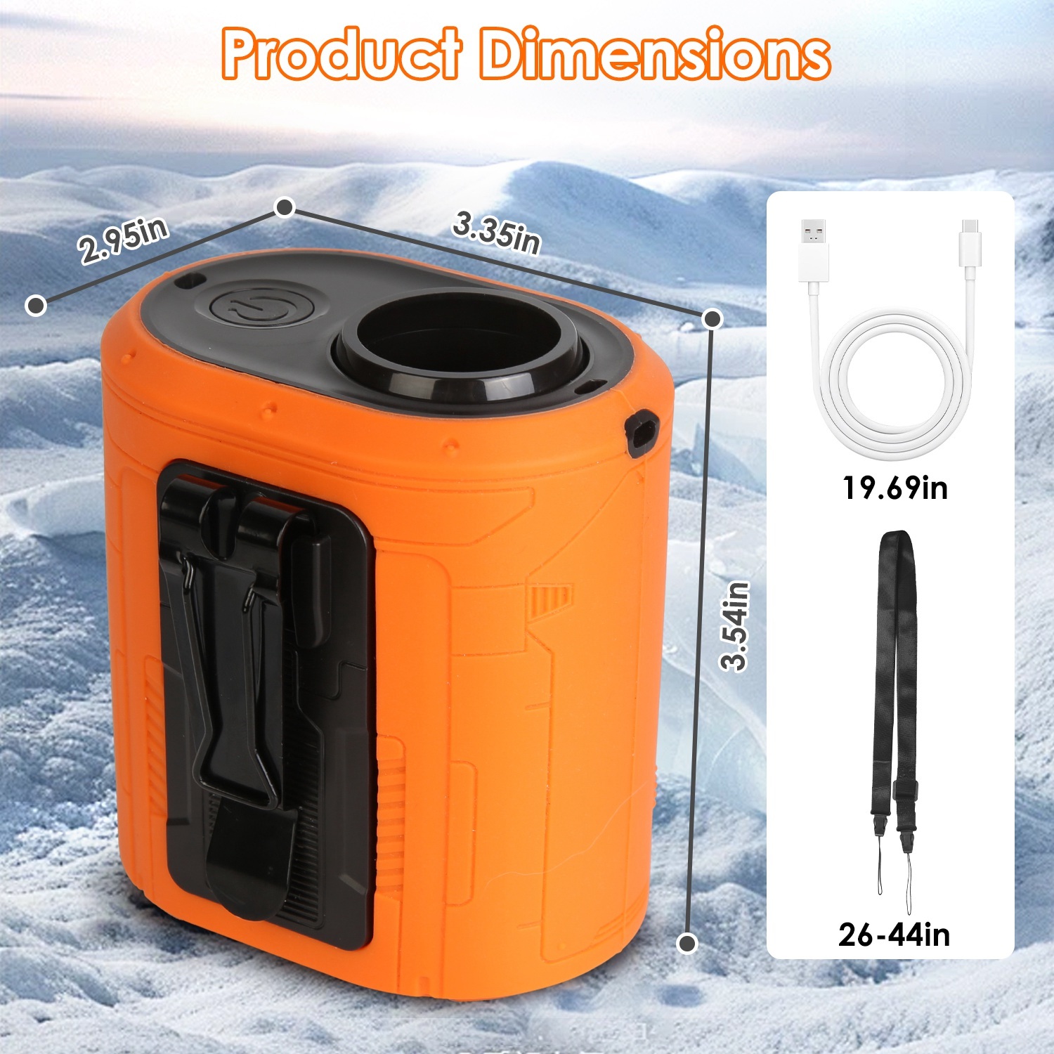 1Pc 5 In 1 Portable Waist Clip Fan With 5 Speeds Flashlight 1WmAh Battery Operated Personal Wearable Turbo Belt Fan Hands-Free Neck Fan For Camping Travel Job Site - Image 5