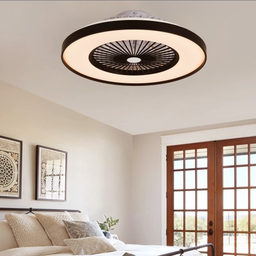 23 Inch Black Ceiling Fan Light With LED RGB Dimmable & Color-Changing, APP & Remote Control, Modern Smart Ceiling Fan For Living Room, Bedroom, And Dining Room Silent-6Speed-Reversible-DC Motor - Image 10