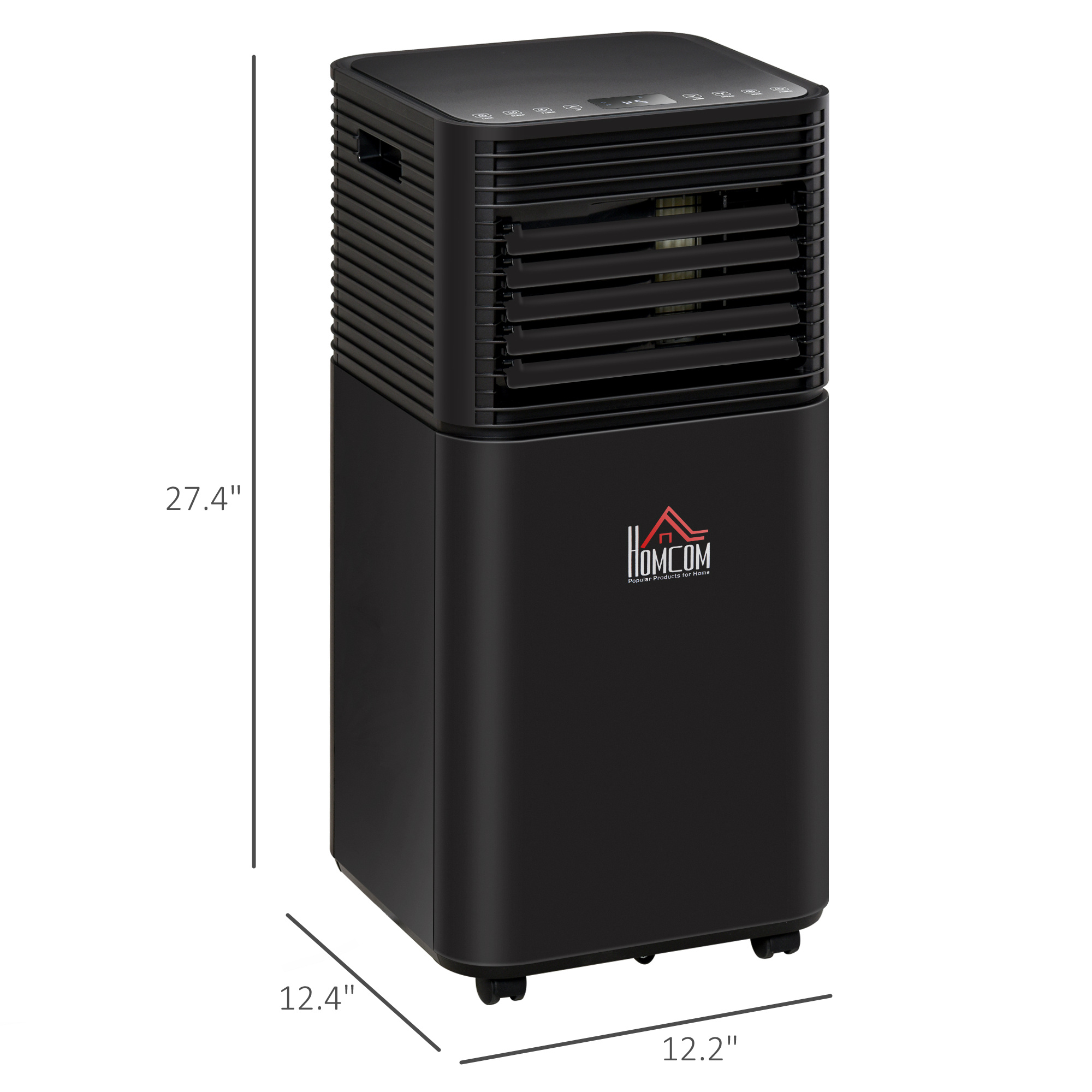 8000 BTU Portable Air Conditioner with Dehumidifier, Cooling Fan, Sleep, Remote, 24H Timer, Auto Off, Black - Image 8