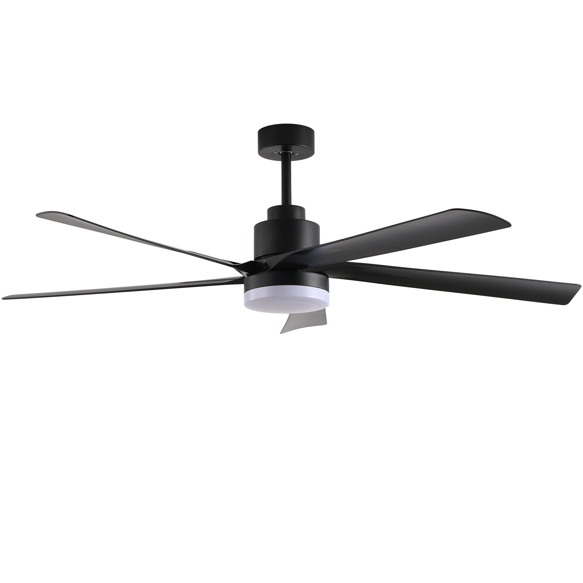 65 Inch Black Ceiling Fan With Light, 5-Blade Dimmable LED Ceiling Fan With Remote Control, Modern Quiet Design For Living Room And Bedroom Silent 6-Speed Reversible DC Motor - Image 7
