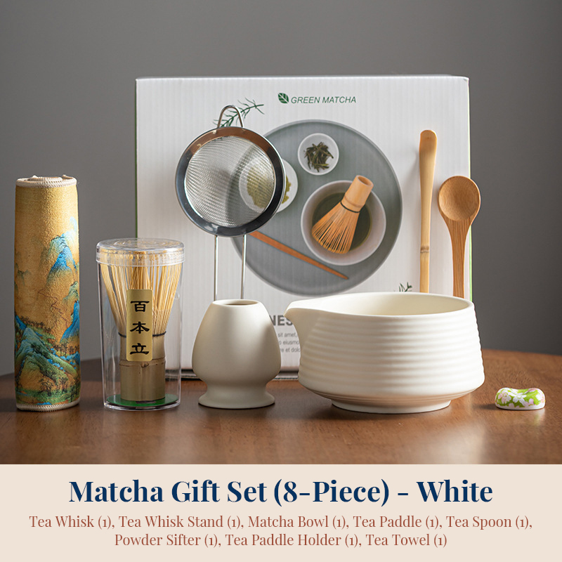 Premium 8-piece Matcha Set: Ceramic Chawan, whisky gift box, Matcha tools – for tea lovers - Image 2
