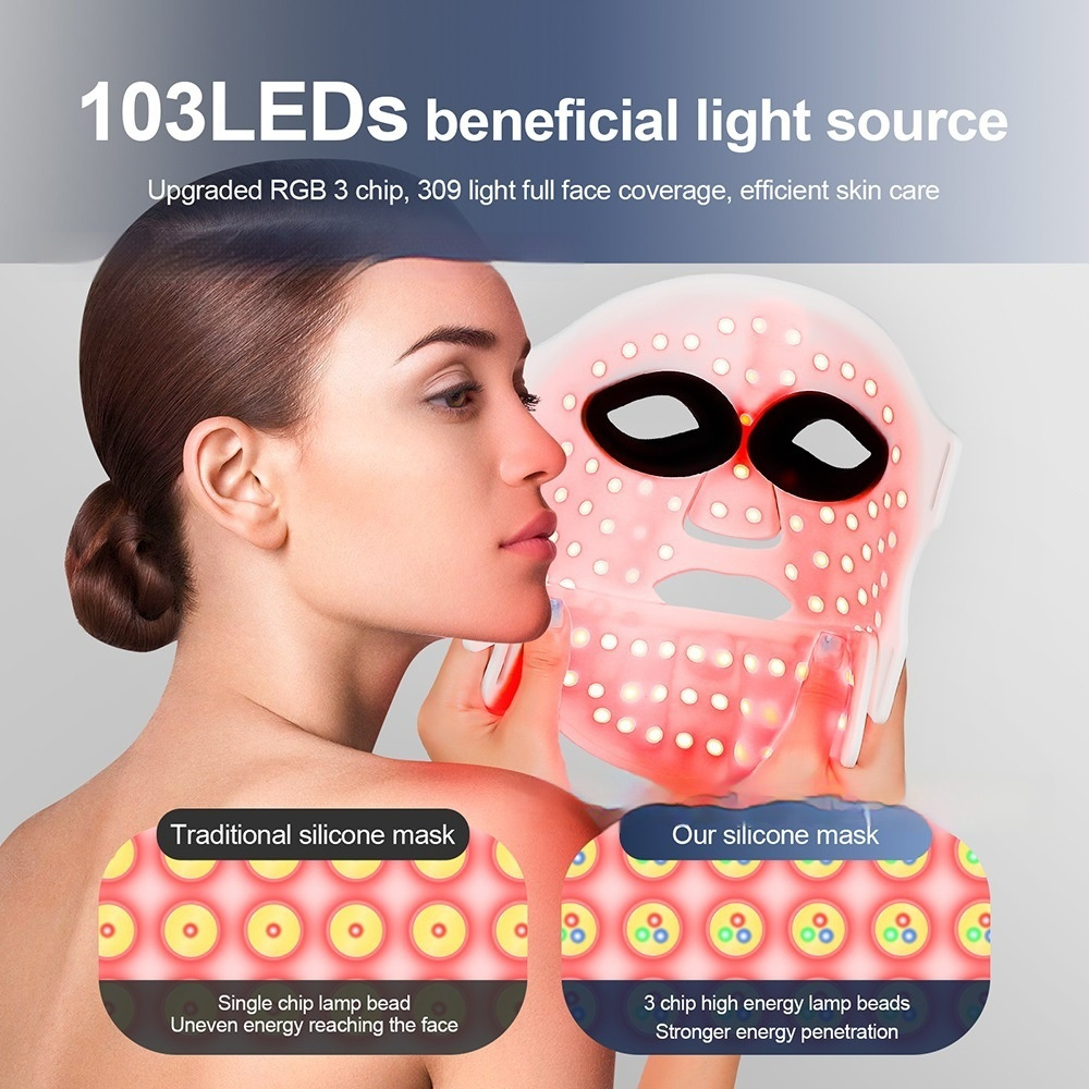 Silicone Facial Mask Rechargeable LED Photon Rejuvenation - Image 5