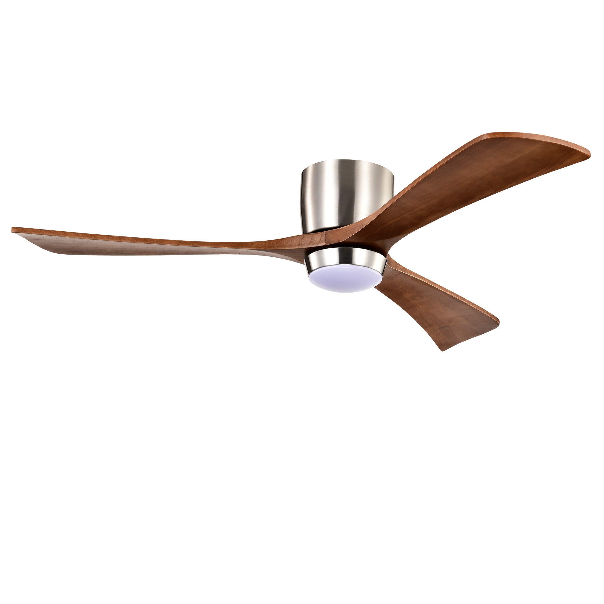 Ceiling Fan With Lights Remote Control,Quiet DC Motor 3 Wood Blade Ceiling Fans 6 Speed Levels,Reversible Ceiling Fan, For Patio Living Room, Bedroom, Office,Indoor. Stain Nickel Walnut - Image 3