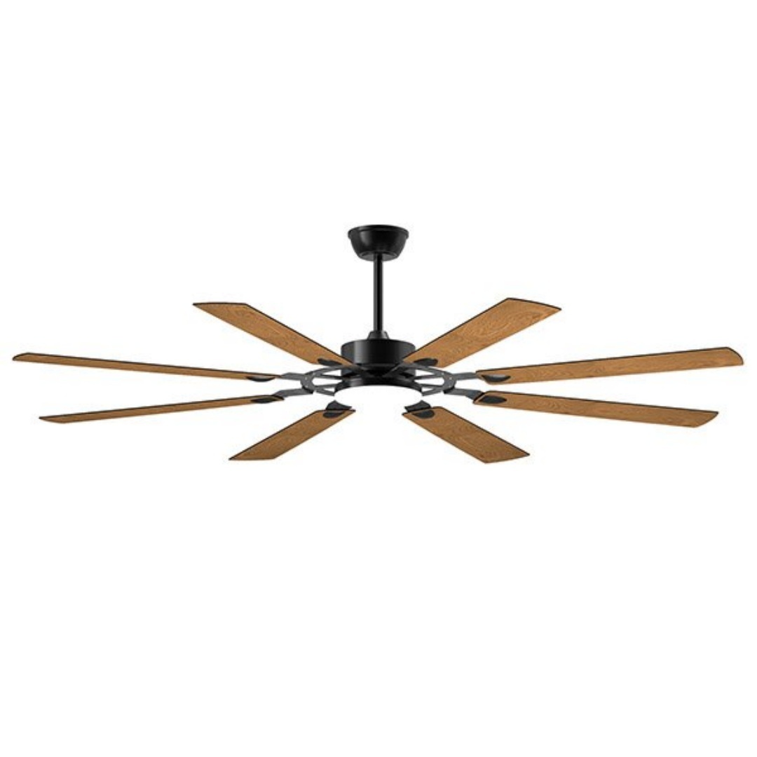 72-Inch 8-Blade Large Ceiling Fan,Reversible Quiet DC Motor,Indoor Outdoor Modern Ceiling Fan,Suitable For Kitchen,Living Room And Terrace,Black. - Image 3
