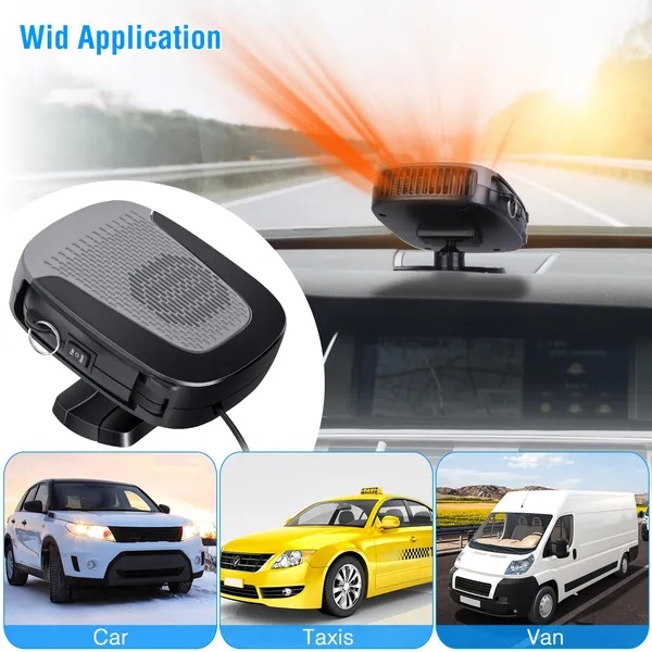 12V 150W Portable Car Auto Heater Heating Fan 2 In 1 Defroster Demister Windshield Heater Automotive Cooling Fan - Image 5