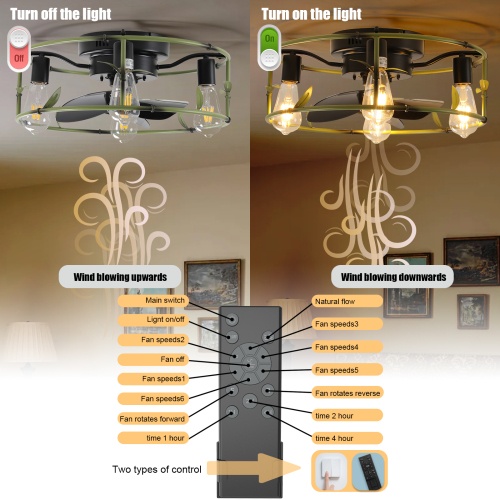 Built-in Ceiling Fan With Light And Remote Control Unavailable Platform- Temu - Image 6
