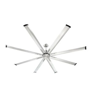 84 In Ceiling Fan Without Light, 6-Speed Remote Control, Aluminum 8-Blade, Reversible DC Motor, Modern Low Profile Flush Mount Fan For Bedroom, Living Room, Patio, Indoor/Outdoor, Brushed Nickel