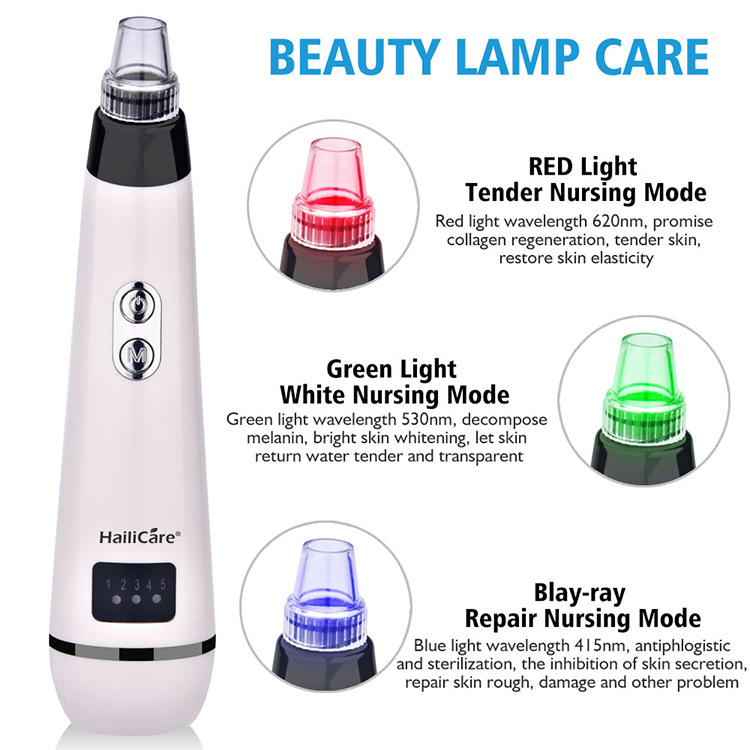 HailiCare Color Rejuvenation Removal Blackhead Instrument Electric Blackhead Absorption Instrument Beauty Facial Cleaner Pore Cleaner - Image 3