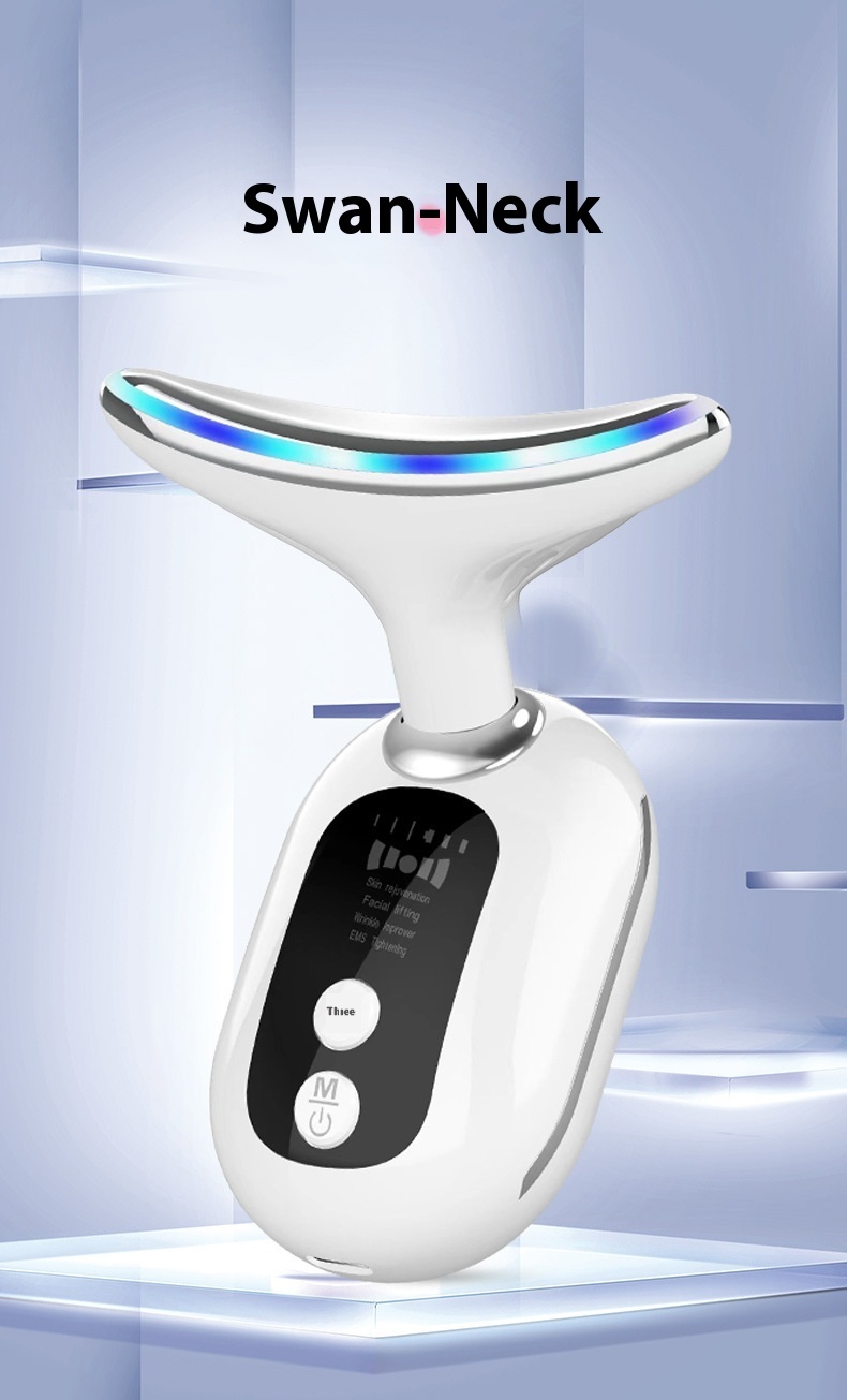 Neck Beauty Instrument Household Face Inductive Therapeutical Instrument Lifting Light Lines Neck Skin Rejuvenation Color Light Micro Current - Image 9