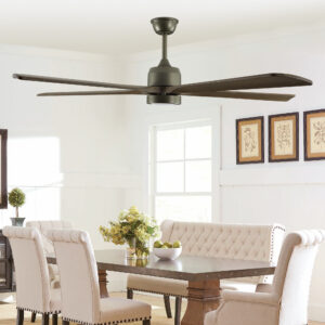 60  Modern Wood Ceiling Fan With Light And Remote Control,6-Speed Noiseless Reversible DC Motor, Ceiling Fan For Kitchen Dinning Living Room