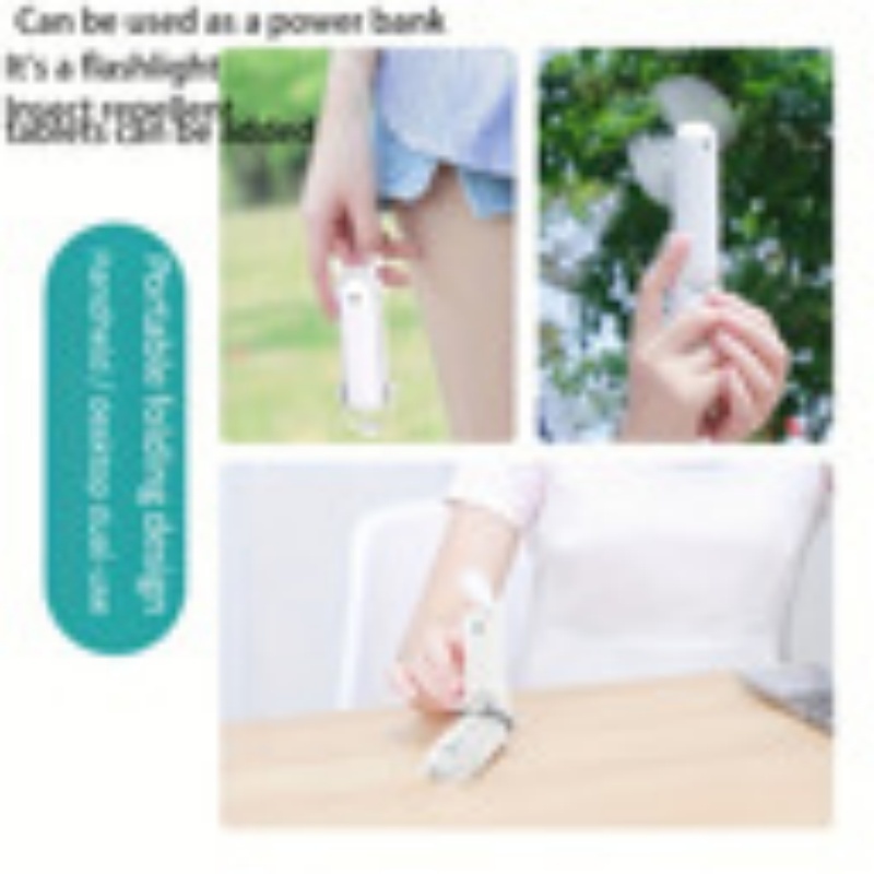 Portable Folding Handheld Fan USB Multifunctional Charging Treasure Flashlight 3-in-1 Mini Fan Random Color - Image 5